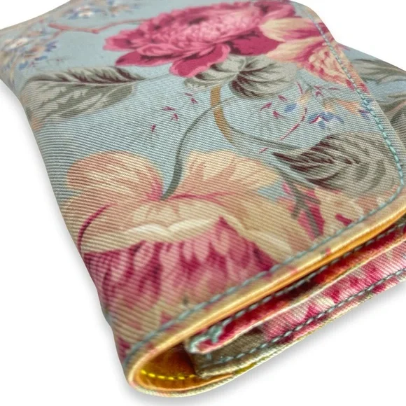 🪻RARE 🌷Vintage Ralph Lauren Floral Envelope Clutch Crossbody in Light Blue - Picture 6 of 15